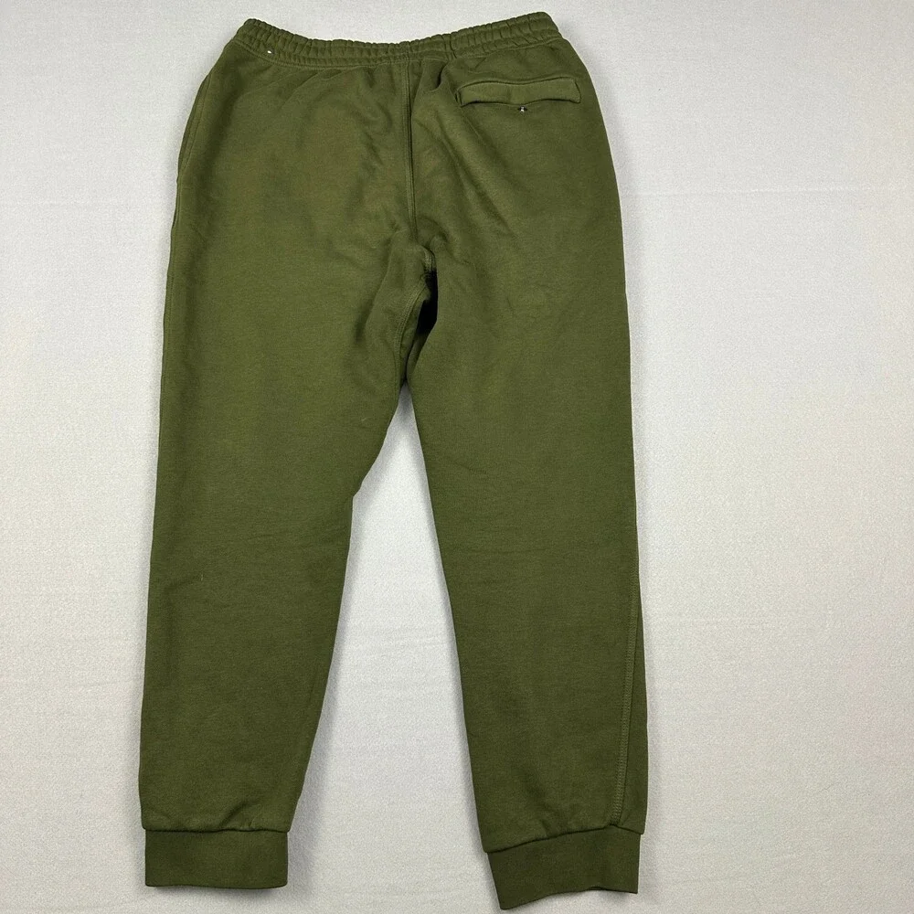 Nike Pants Men Large Olive Solid Jogger Tapered Swoosh Embroidery Drawstring L